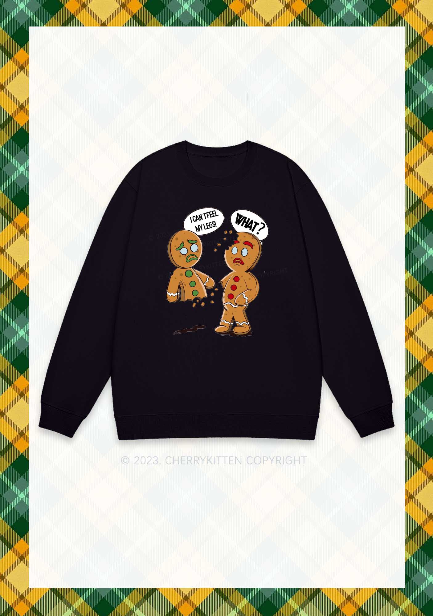 I Can't Feel My Legs Christmas Y2K Sweatshirt Cherrykitten