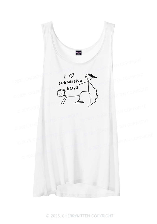 I Love S Boys Y2K Sheer Boyfriend Tank Cherrykitten