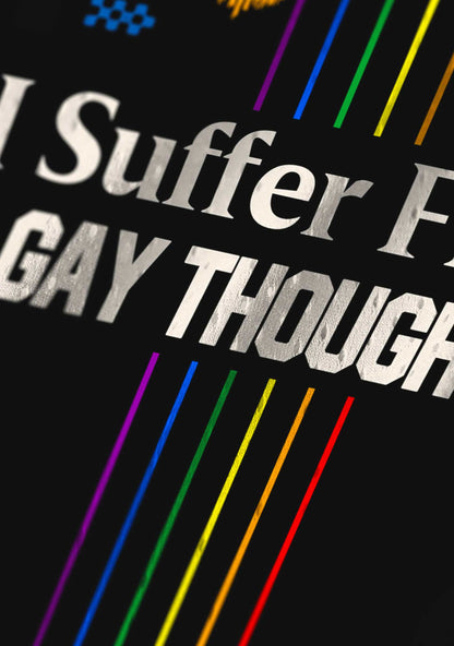Black I Suffer From Gay Thoughts Pride Y2K Sport Jersey Tank Cherrykitten