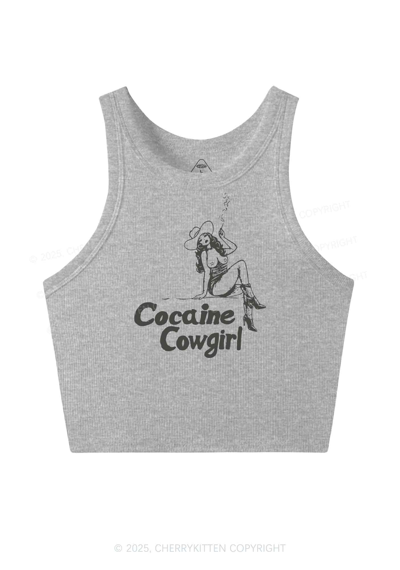 Cola Cowgirl Y2K Crop Tank Top Cherrykitten