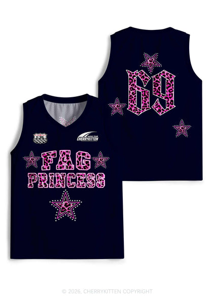 Pink Leopard Fag Princess Pride Y2K Sport Jersey Tank Cherrykitten