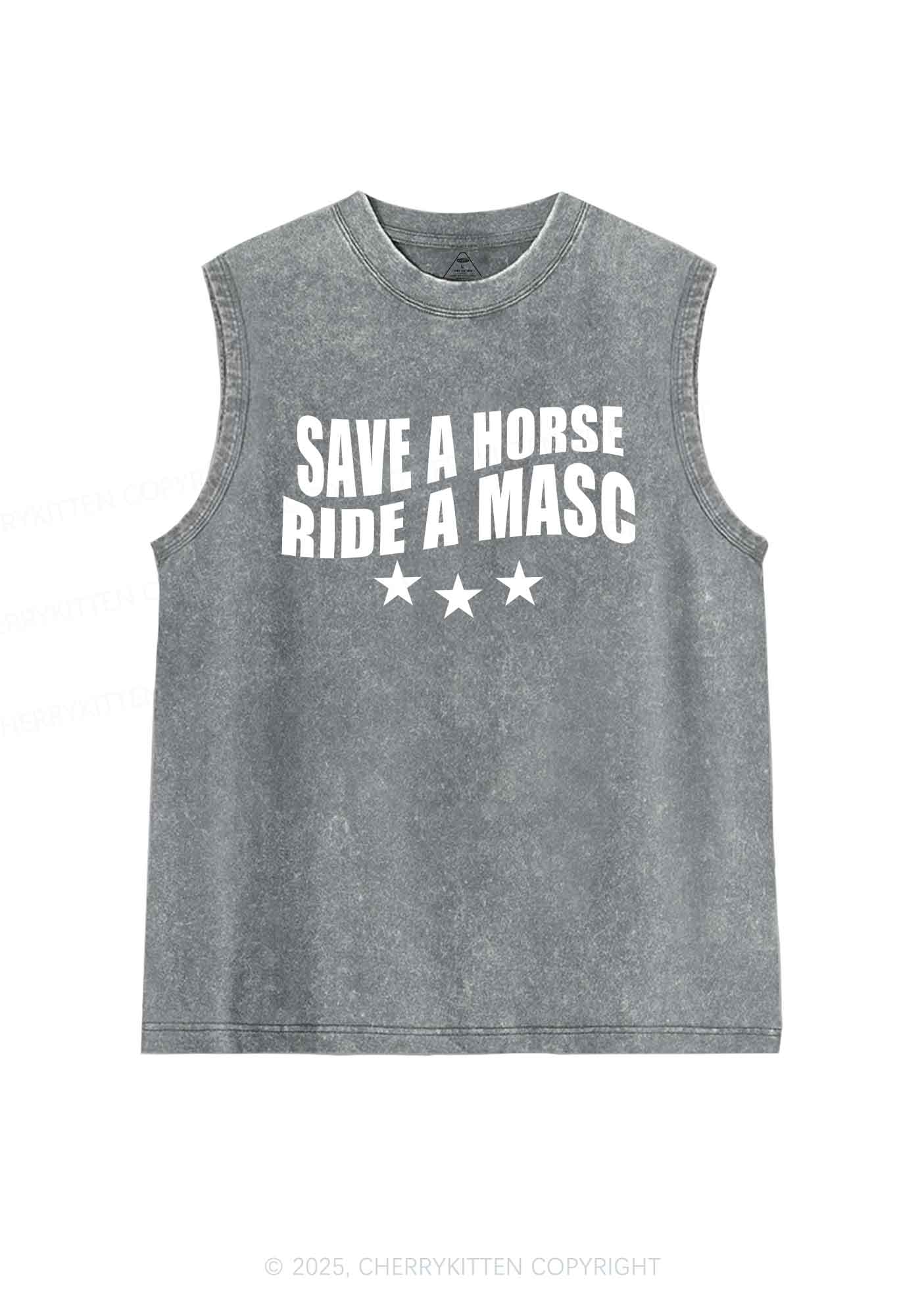 Ride A Masc Pride Y2K Washed Muscle Tank Cherrykitten