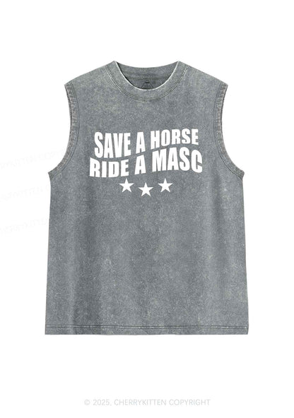 Ride A Masc Pride Y2K Washed Muscle Tank Cherrykitten