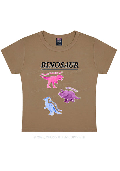 Binosaur Pride Y2K Baby Tee Cherrykitten