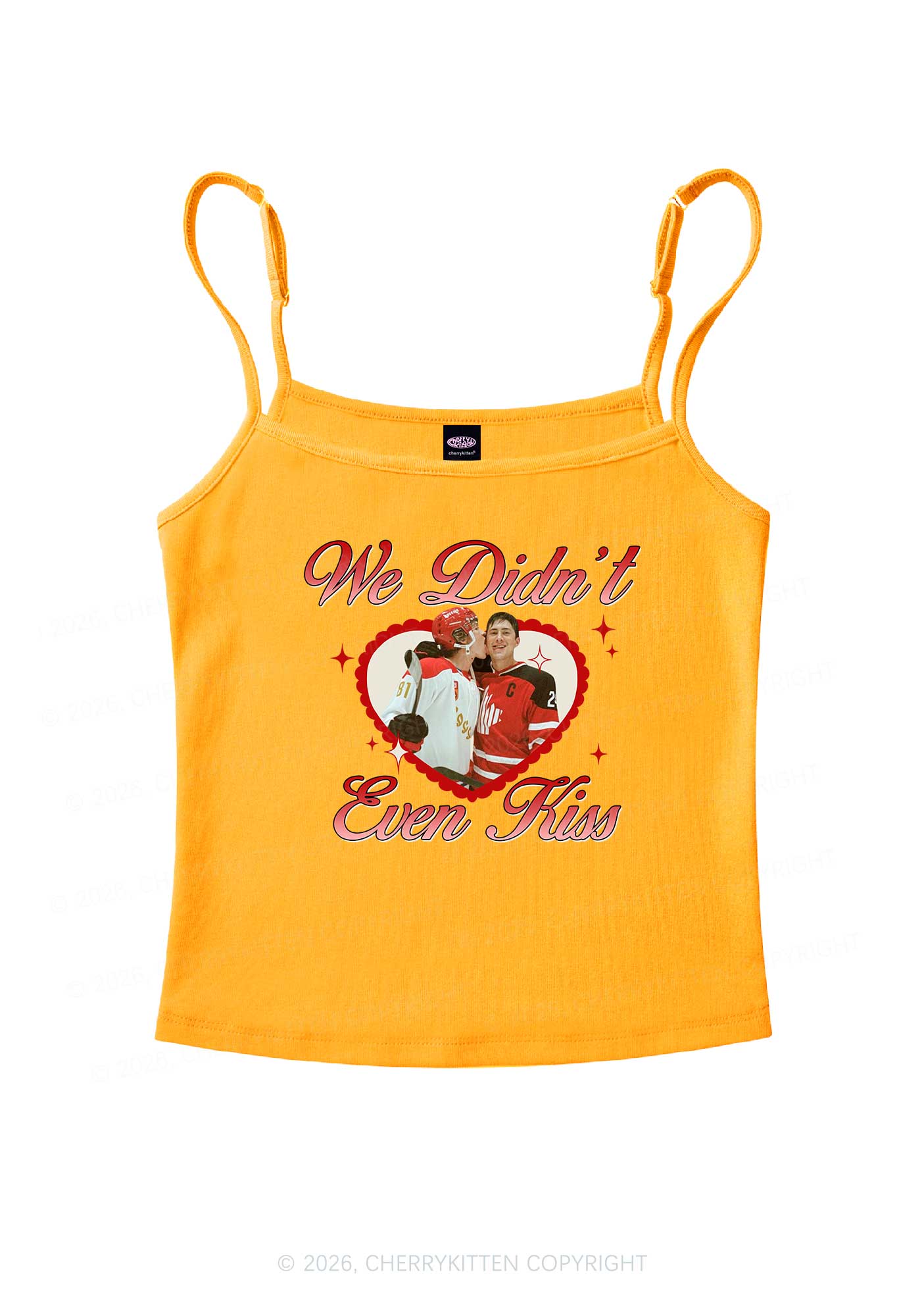 We Didnt Even Kiss HR Y2K Spaghetti Strap Cami Cherrykitten