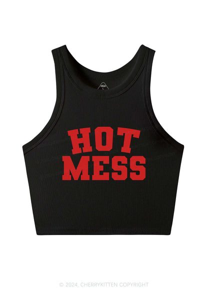 Hot Mess Y2K Crop Tank Top Cherrykitten