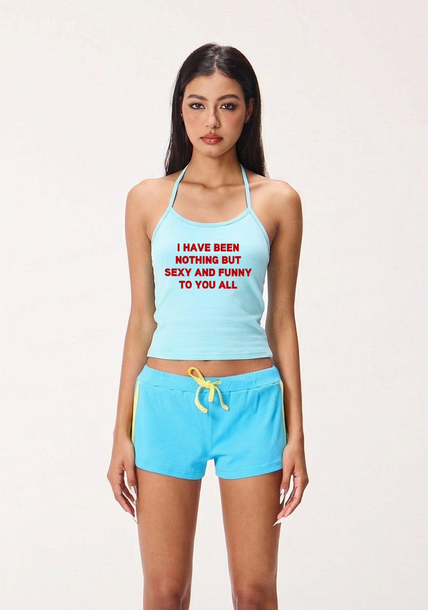 I Have Been Funny Y2K Halter Neck Cami Cherrykitten