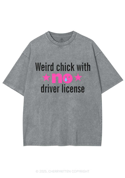 Weird Chick Y2K Shirts Washed Tee Cherrykitten