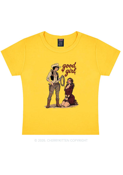 Good Girl Western Cowgirls Pride Y2K Baby Tee Cherrykitten