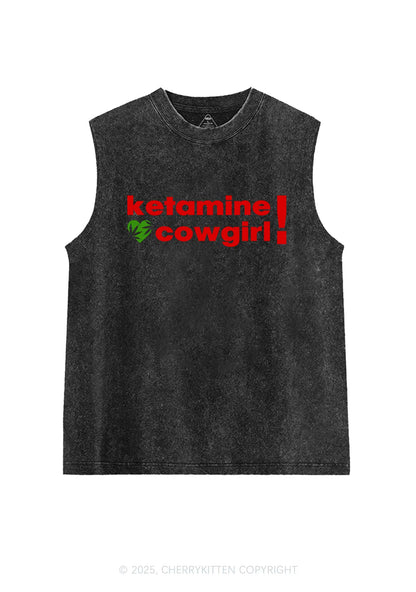 K Cowgirl Y2K Washed Muscle Tank Cherrykitten