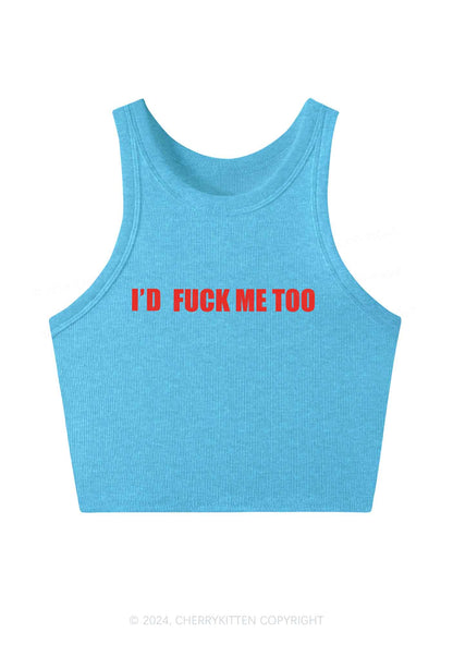 I'd Fxxk Me Too Y2K Crop Tank Top Cherrykitten