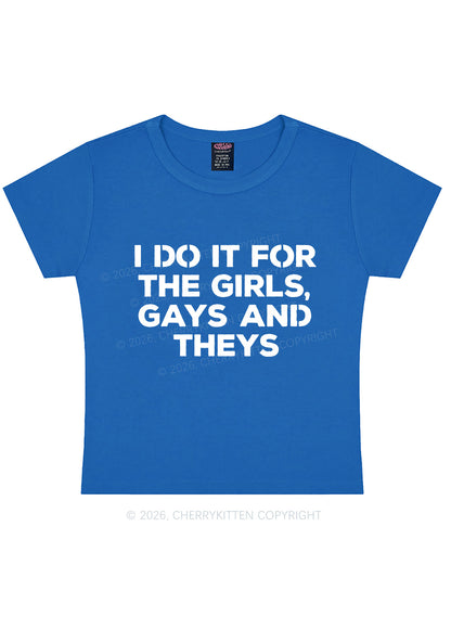 Girls Gays Theys Pride Y2K Baby Tee Cherrykitten