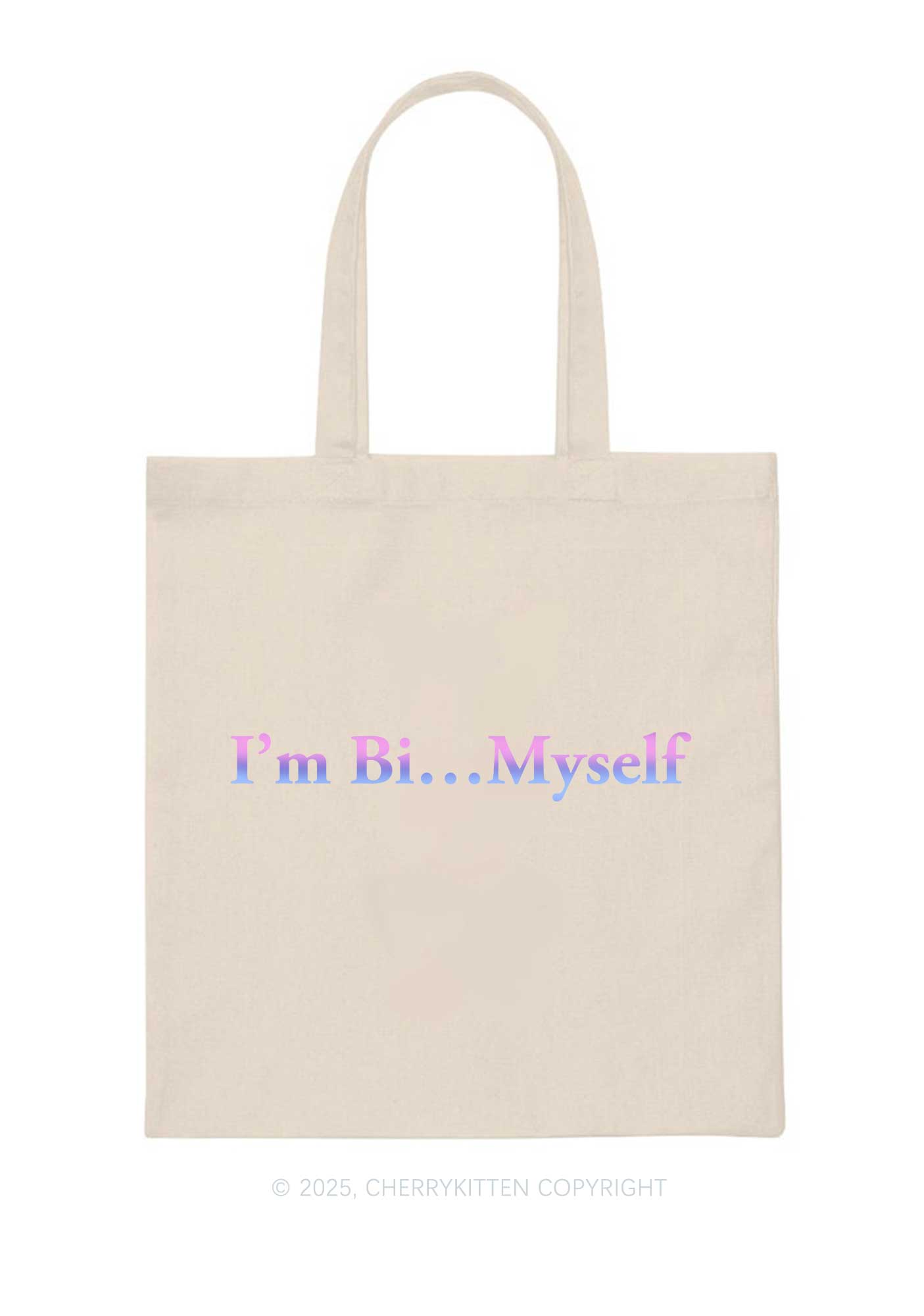 Im Bi Myself Pride Y2K Canvas Tote Bag Cherrykitten