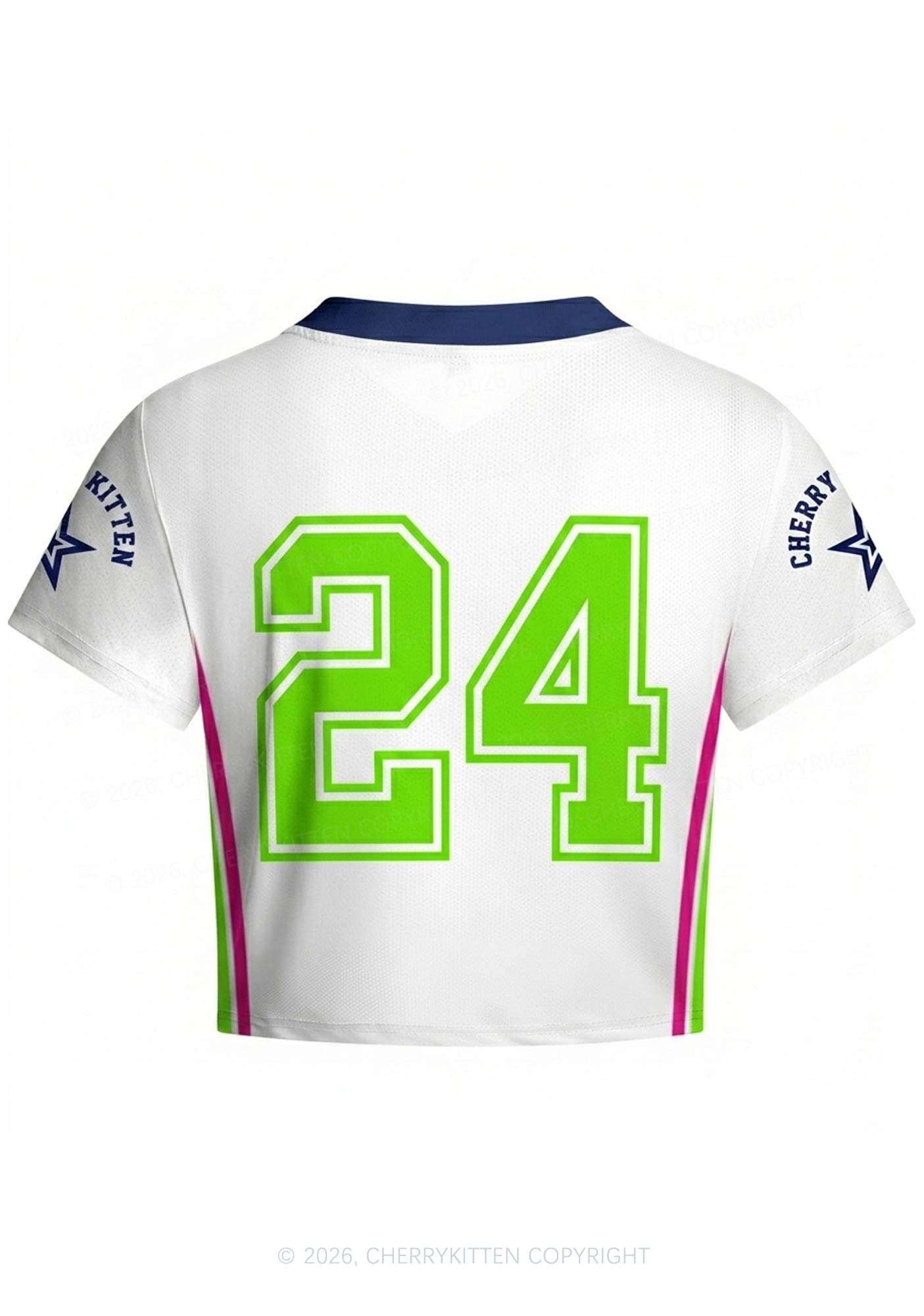 Hot Girls Love Techno Y2K Crop Football Jersey Shirts Cherrykitten
