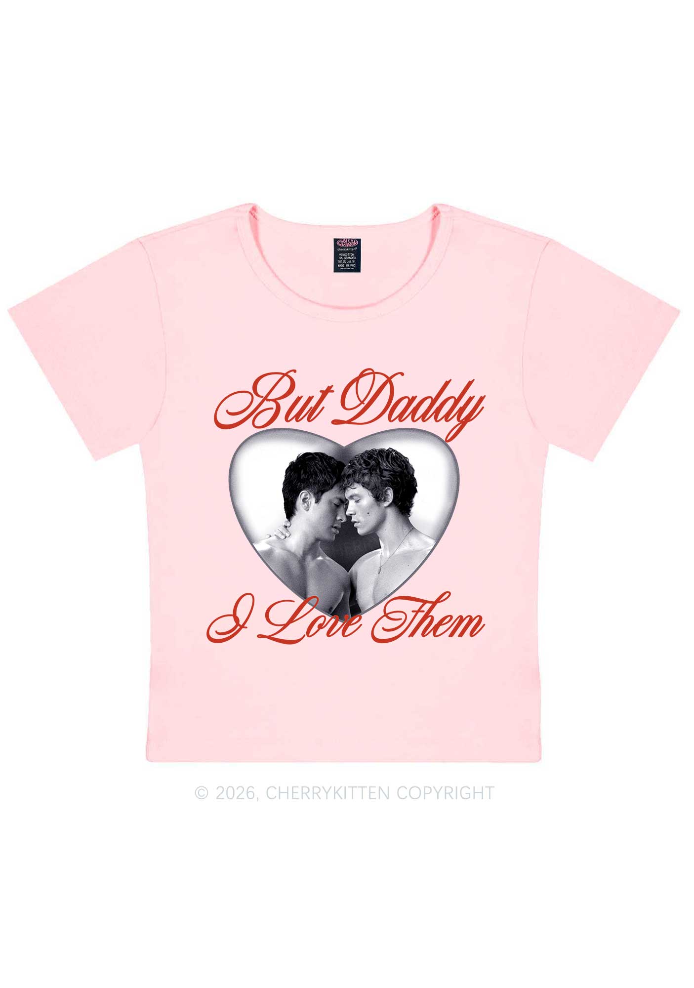 Retro But Daddy I Love Them HR Y2K Baby Tee Cherrykitten