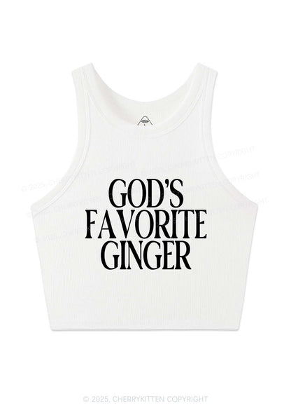 Gods Favorite Ginger Y2K Crop Tank Top Cherrykitten