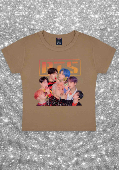 Fruit Bangtan Kpop Y2K Baby Tee Cherrykitten