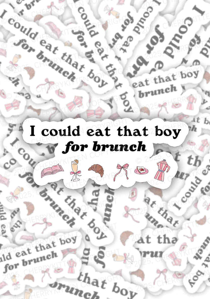 Eat Boy For Brunch 1Pc Y2K Sticker Cherrykitten