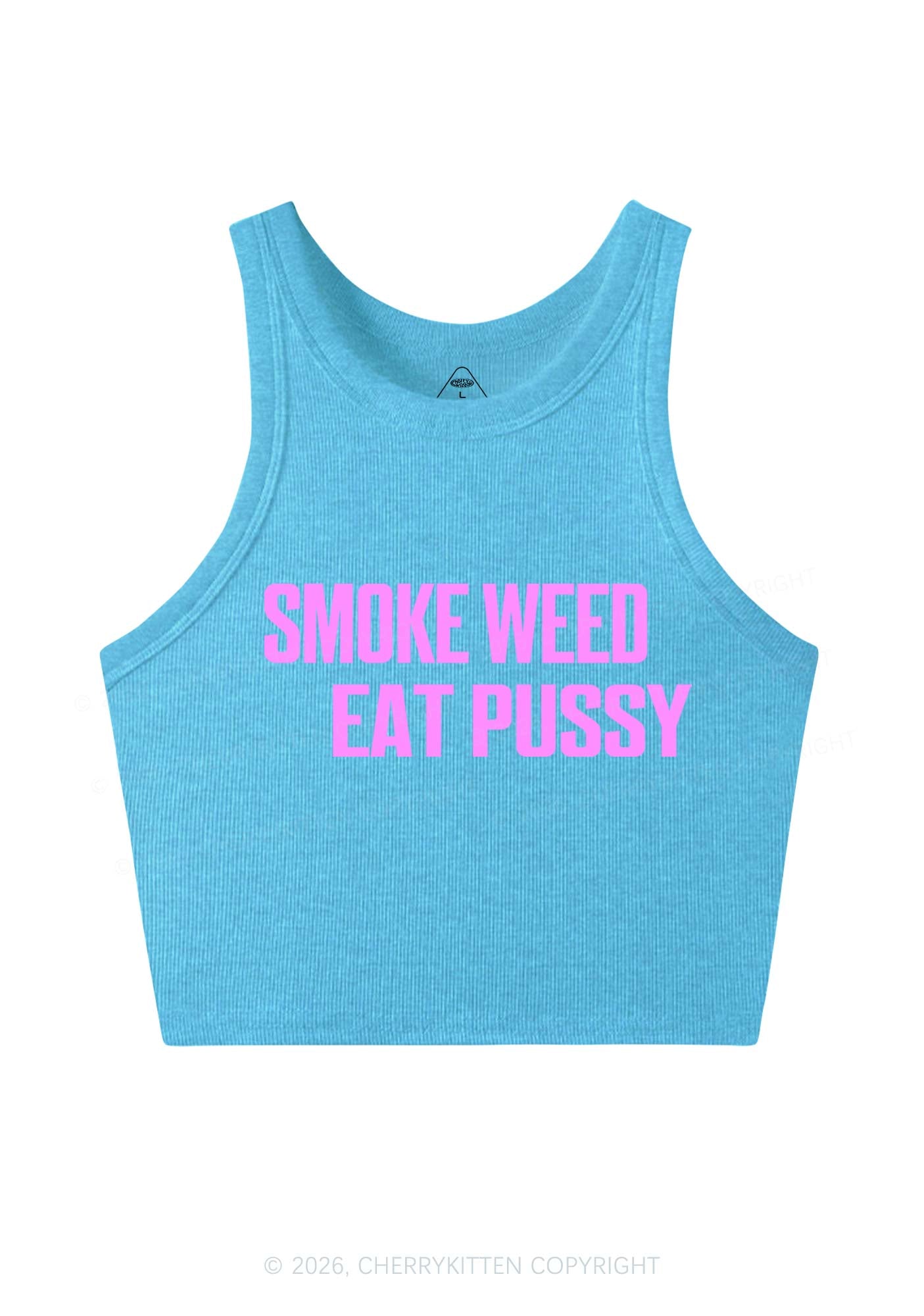 Smoke Wxxd Eat Puxxy Y2K Crop Tank Top Cherrykitten
