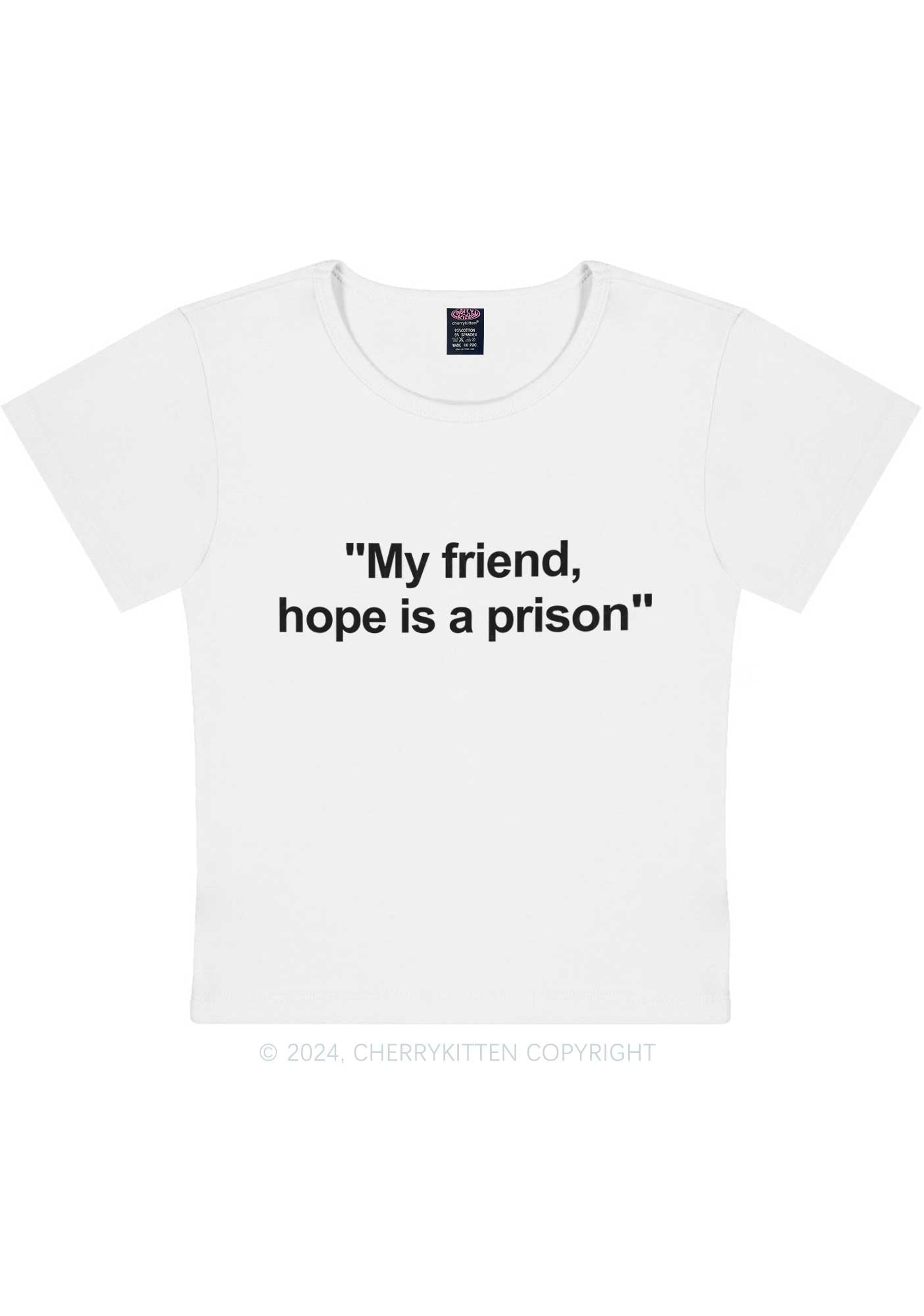 Hope Is A Prison Y2K Baby Tee Cherrykitten