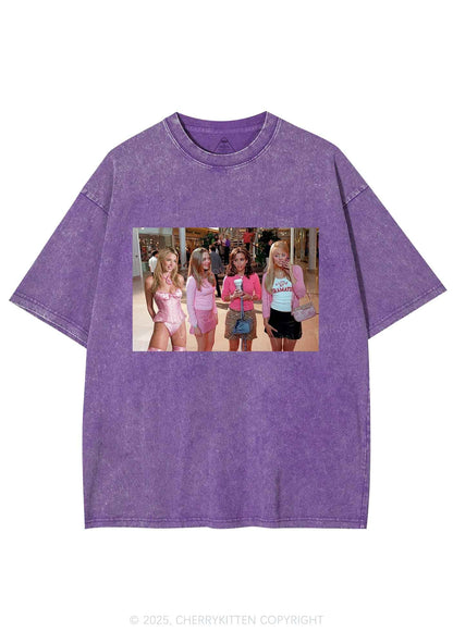 Custom Girls Movie Y2K Shirts Washed Tee Cherrykitten