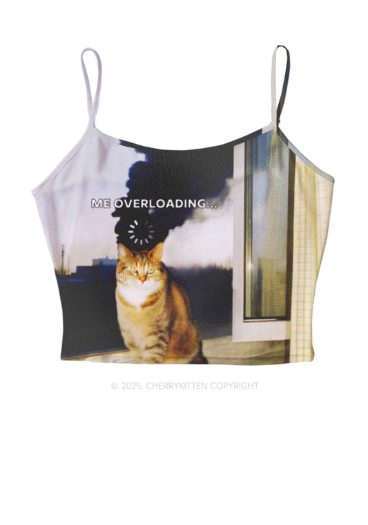 The Overloading Cat Y2K Mesh Cami Tank Cherrykitten