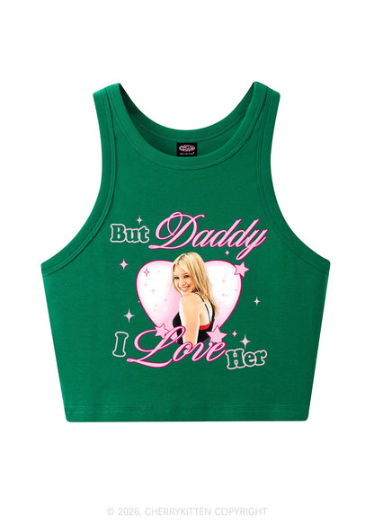 But Daddy I Love Her HD Y2K Crop Tank Top Cherrykitten
