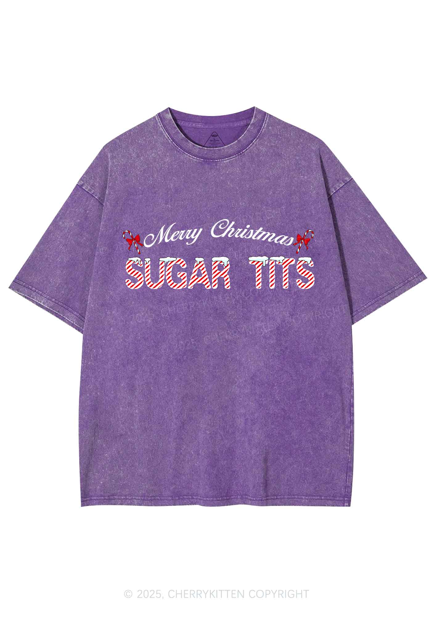 Christmas Sugar Txts Y2K Shirts Washed Tee Cherrykitten