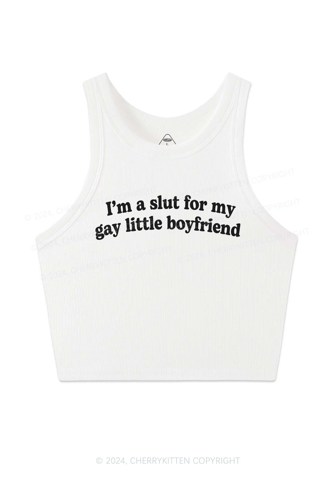 Slxt For My Gay BF Y2K Valentine's Day Crop Tank Top Cherrykitten