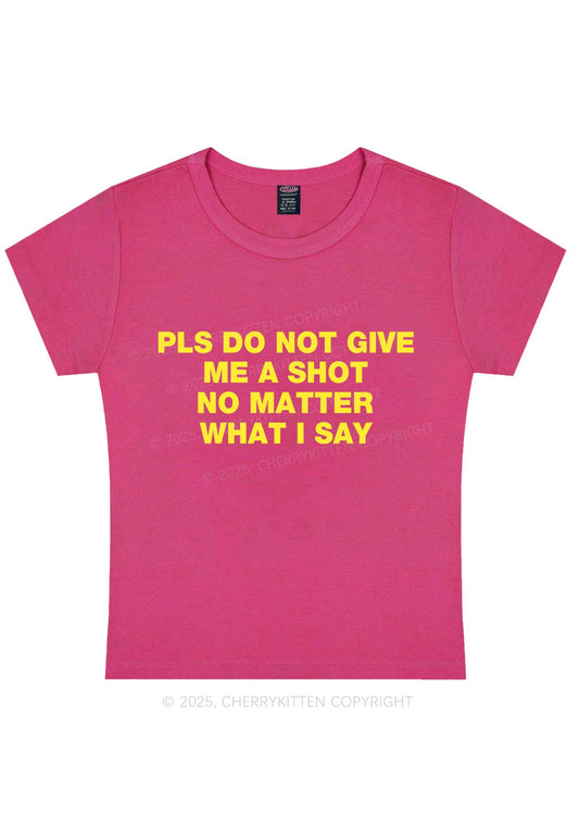 Not Give Shot Y2K Baby Tee Cherrykitten