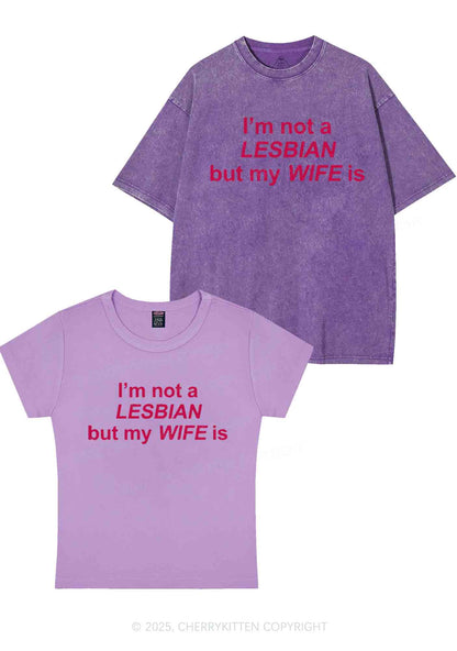 My Wife Is Lesbian Y2K Valentine's Day Couple Shirt Cherrykitten