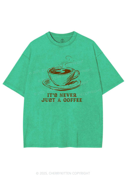 Its Never Just Coffee Pride Y2K Shirts Washed Tee Cherrykitten