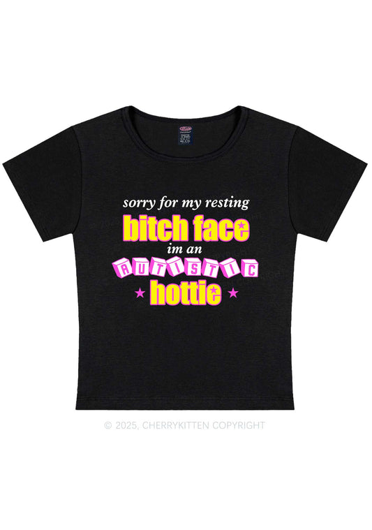 Autistic Hottie Y2K Baby Tee Cherrykitten