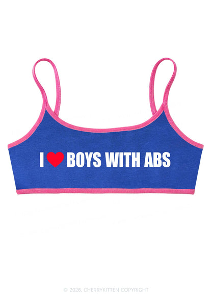 I Love Boys With ABS Y2K Super Crop Cami Cherrykitten