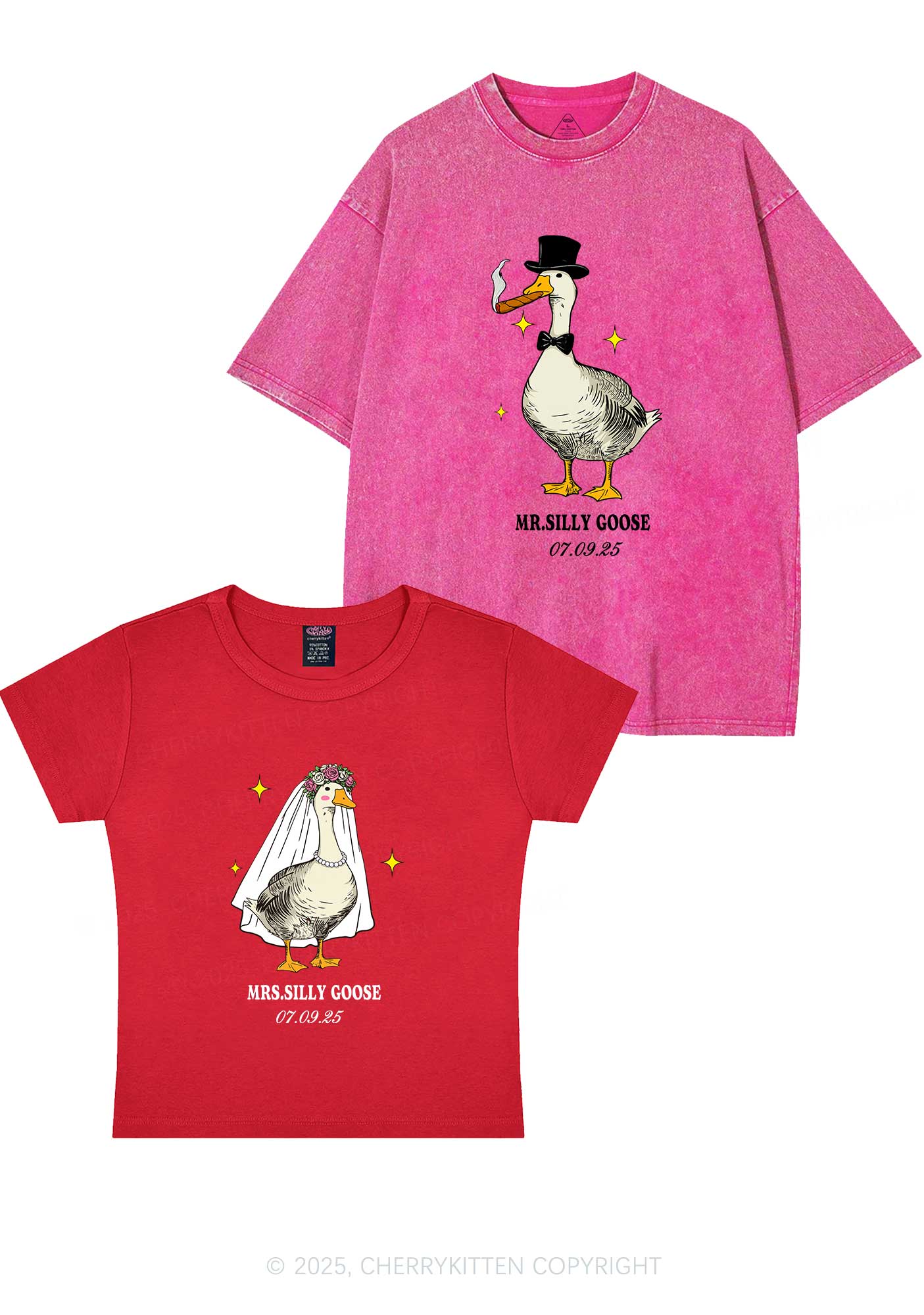 Mr Silly Goose Y2K Valentine's Day Couple Shirt Cherrykitten