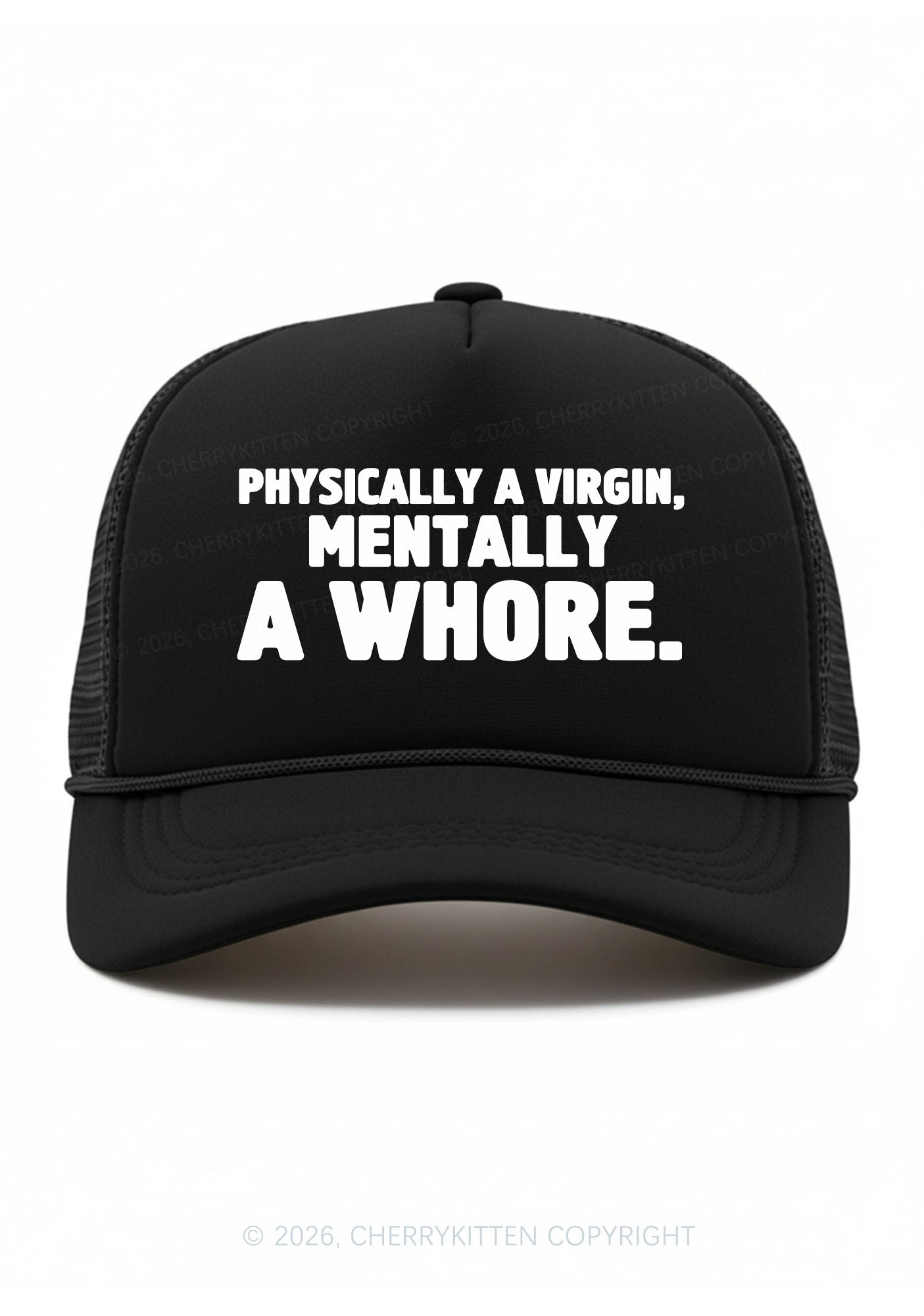 Mentally A Hore Y2K Trucker Hat Cherrykitten