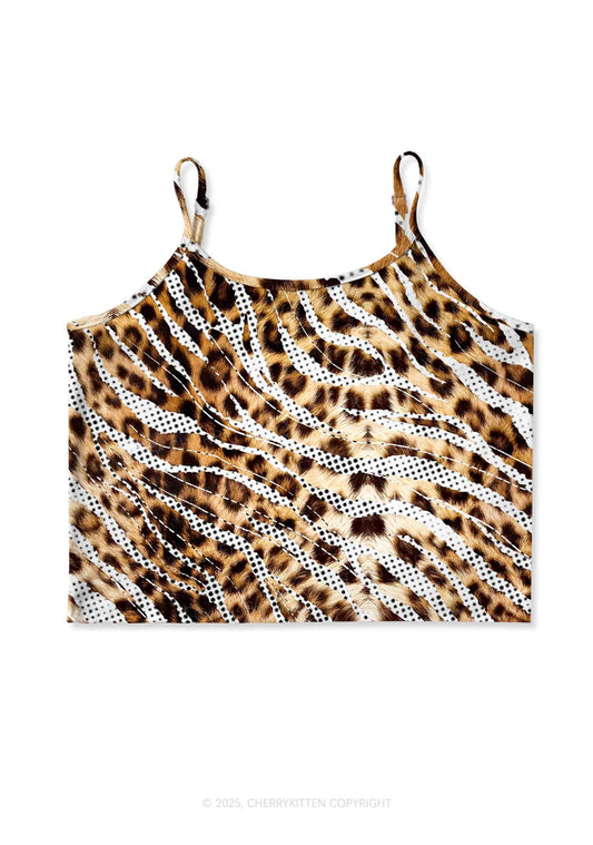 Wild Dots Y2K Print Cami Crop Top Cherrykitten