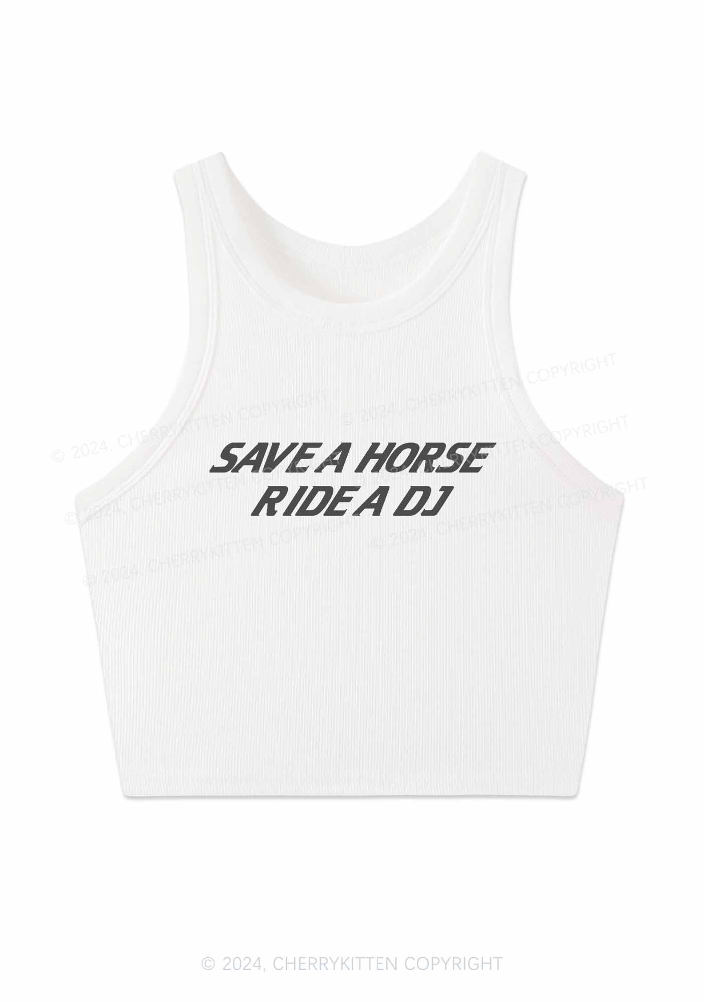 Ride A DJ Y2K Crop Tank Top Cherrykitten