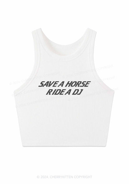 Ride A DJ Y2K Crop Tank Top Cherrykitten