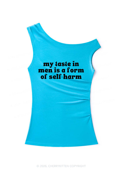 My Taste In Men Y2K Off Shoulder Tank Top Cherrykitten
