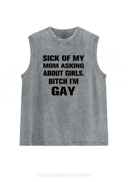 Bxxch Im Gay Pride Y2K Washed Muscle Tank Cherrykitten