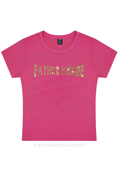 Rhinestone Father Figure Y2K Baby Tee Cherrykitten