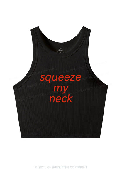 Squeeze My Neck Y2K Crop Tank Top Cherrykitten