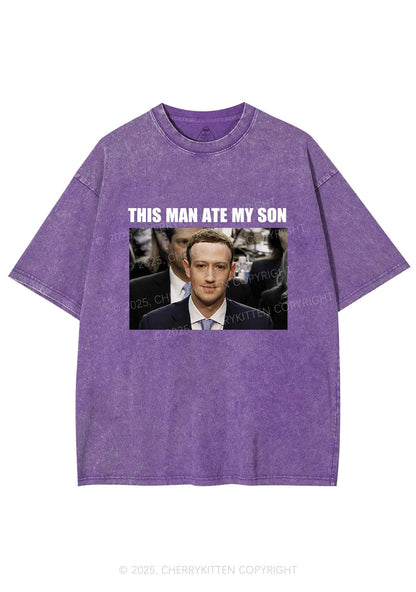 This Man Ate My Son Y2K Shirts Washed Tee Cherrykitten