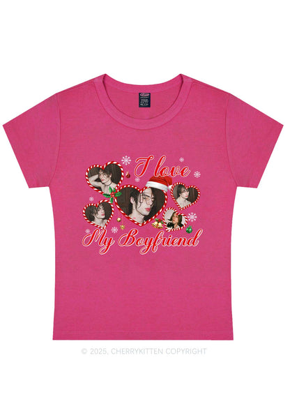 Custom Christmas I Love My GF Y2K Baby Tee Cherrykitten