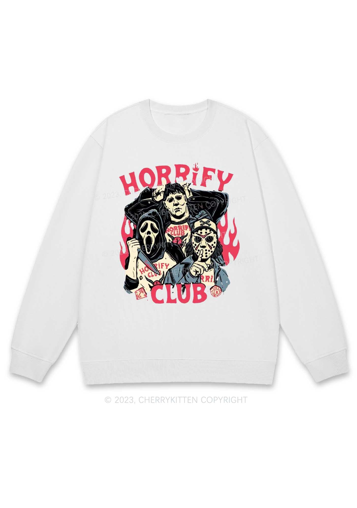 Horrify Club Halloween Y2K Sweatshirt Cherrykitten