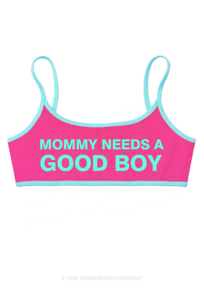 Mommy Needs A Good Boy Y2K Super Crop Cami Cherrykitten