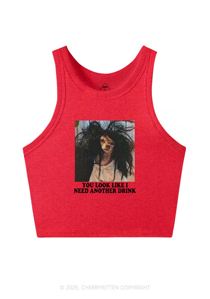 You Look Like I Need Another Drink Y2K Crop Tank Top Cherrykitten