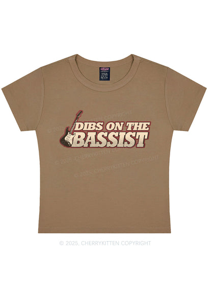 Dibs On The Bassist Y2K Baby Tee Cherrykitten