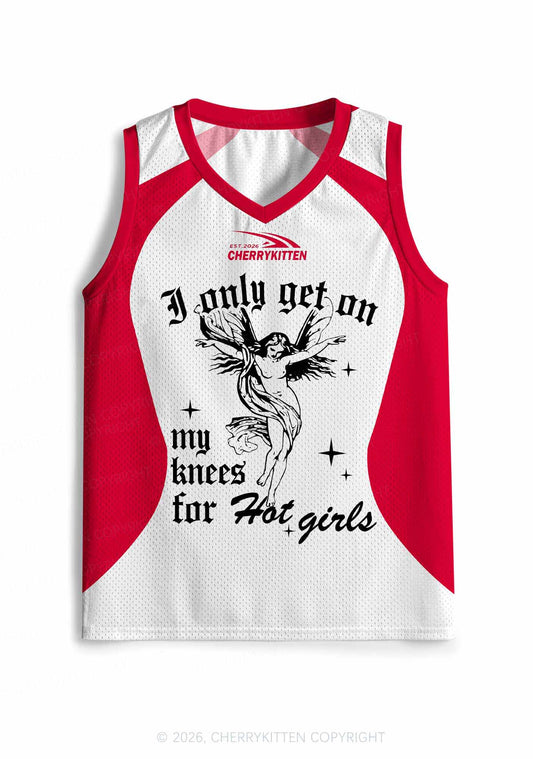 Get On My Knees For Hot Girls Pride Y2K Sport Jersey Tank Cherrykitten